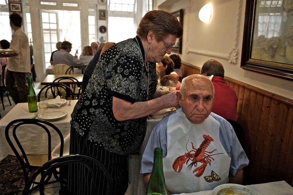 Lobster bib, Seafood Restaurant, Galicia Spain,