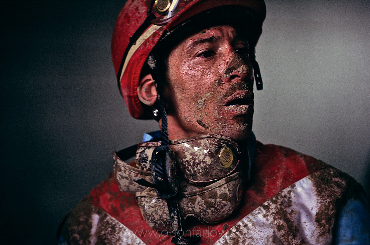 Muddy Faced Jockey Portrait